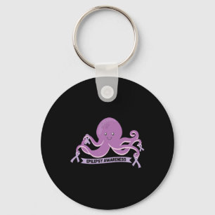 Chaveiro Octopus de fita de sensibilização para epilepsia