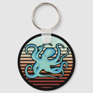 Chaveiro Octopus do estilo retrô 70s
