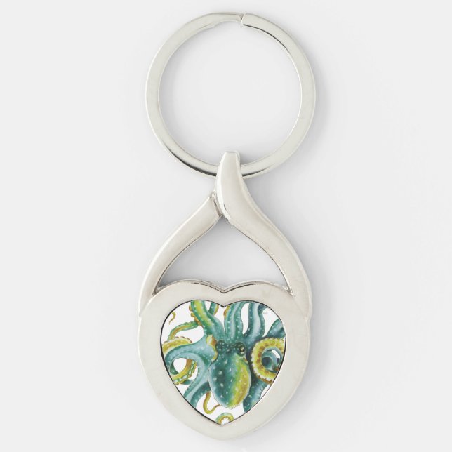 Chaveiro Octopus Green Tentacle Art (Frente)