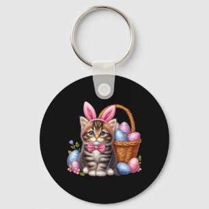 Chaveiro Óculos Amantes de Gatinhos Fofos Feliz Páscoa Gato
