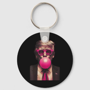 Chaveiro Óculos Cor-de-Rosa Trump Chiclete Camisa Voto Pres