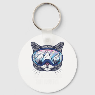 Chaveiro Óculos de Esqui Snowboard Divertidos Os Meowtains