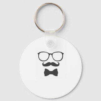 Chaveiro Óculos de Hipster do bigode