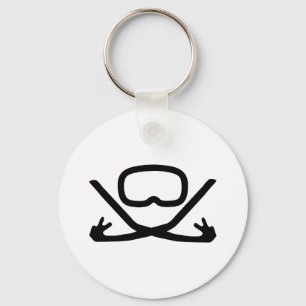 Chaveiro óculos de mergulho e snorkel