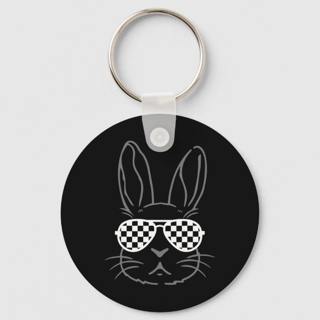 Chaveiro Óculos de Sol Bunny Ears Retro Engraçados Corrida  (Frente)