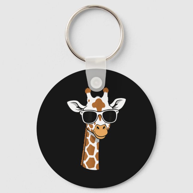 Chaveiro Óculos de Sol Cara de Girafa Girafa Engraçada Para (Frente)