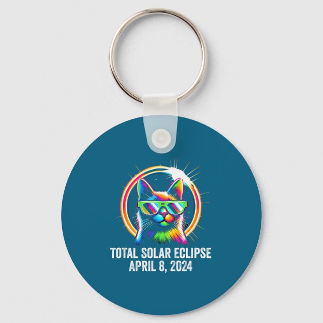 Chaveiro Óculos de Sol Engraçados Eclipse Total Totalidade (Frente)