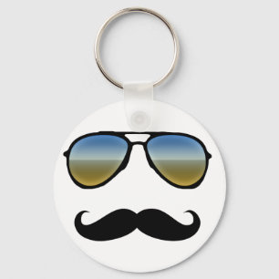 Chaveiro Óculos de sol retro engraçados com bigode