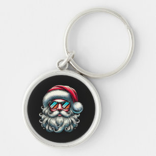 Chaveiro Óculos de Sol Retrô Natal Face do Papai Noel
