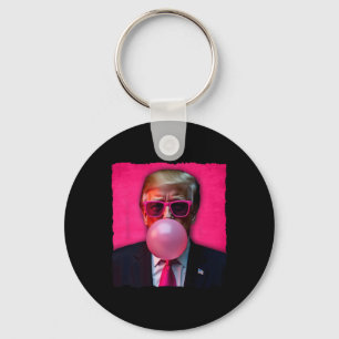 Chaveiro Óculos de Sol Rosa Chiclete Trump Engraçados