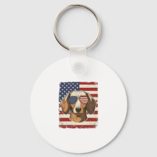 Chaveiro Óculos de sol vetores da bandeira do Dachshund pat