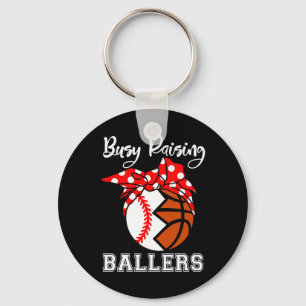 Chaveiro Ocupado Raising Ballers Funny Baseball Mãe