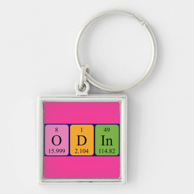 Chaveiro Odin periódico keyring de nome da mesa (Frente)