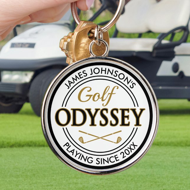 Chaveiro Odisseia de Golfe Nome Personalizado Divertido de  (Criador carregado)