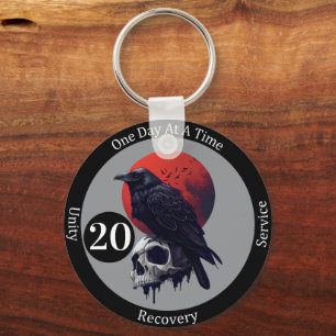 Chaveiro Oferta de Etapa de Recuperação de Raven Gótica Per