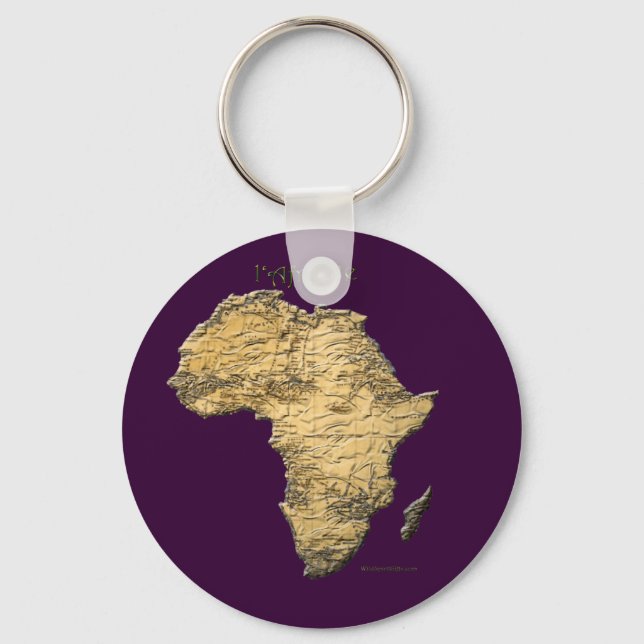 Chaveiro Oferta do Designer de Mapa do Velho Mundo (Frente)