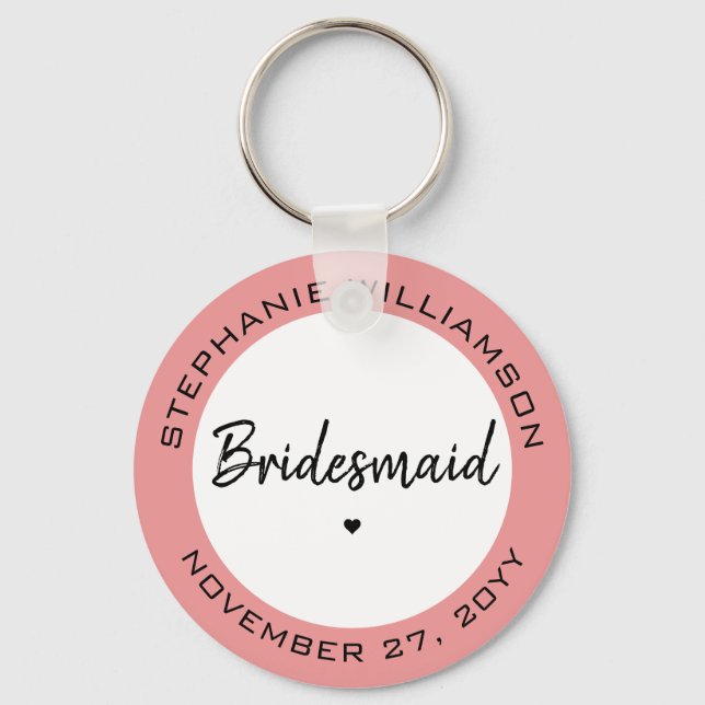 Chaveiro Oferta Personalizada Mínima de Bridesmaid Personal (Frente)