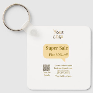Chaveiro oferta super negócios desconto digital código QR d