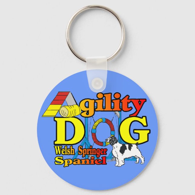 Chaveiro Ofertas de agilidade de galês Springer Spaniel (Frente)