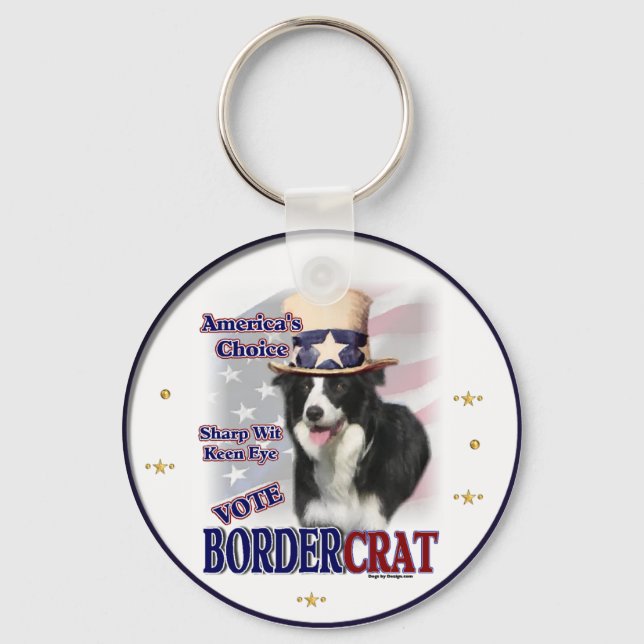 Chaveiro Ofertas de Collie de Borda (Frente)