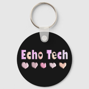 Chaveiro Ofertas de Design do Echo Tech PINK HEARTS