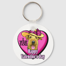 Chaveiro Ofertas de Dias de os namorados Airedale Terrier