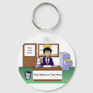 Chaveiro Office, Clean - Cartoon masculino por PrintedPerfe