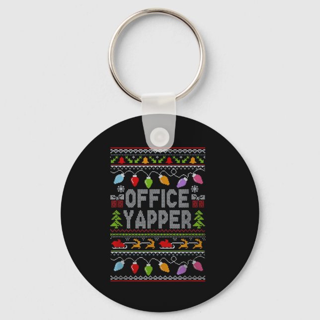 Chaveiro Office Yapper Ugly Sweater Christmas  (Frente)