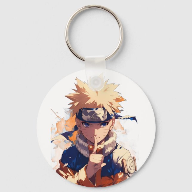 Chaveiro Official Naruto Uzumaki Anime Keychain - Metal Car (Frente)