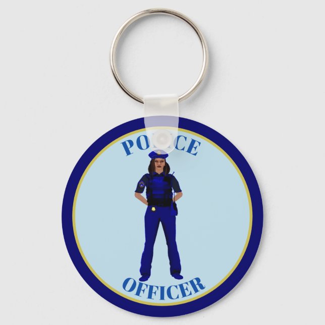 Chaveiro Oficial de Polícia feminino (Frente)