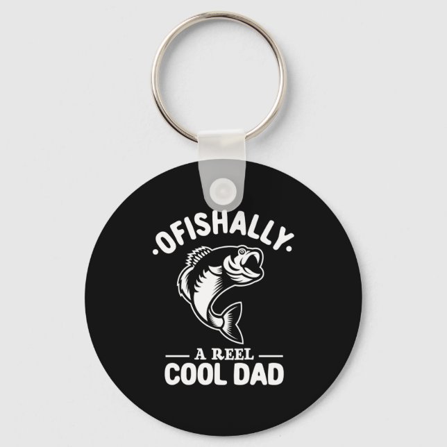 Chaveiro Ofishally A Reel Cool Dad Funny Fishing Lover  (Frente)