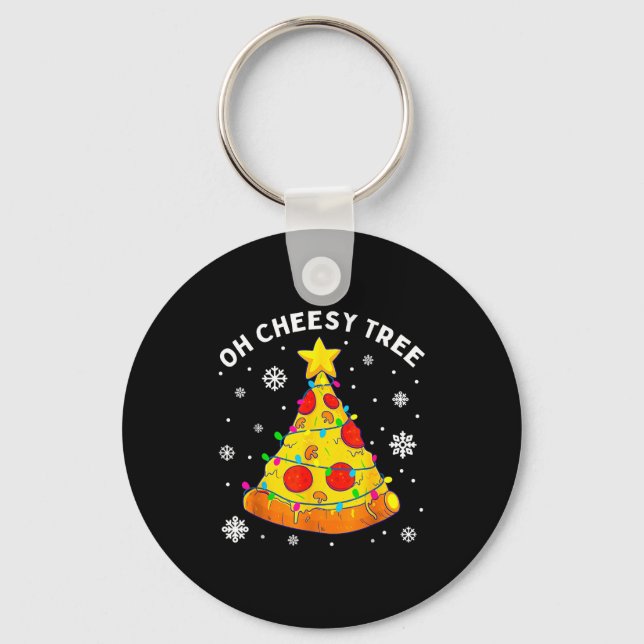 Chaveiro Oh Cheesy Tree Xmas Food Present Christmas Zza Tre (Frente)