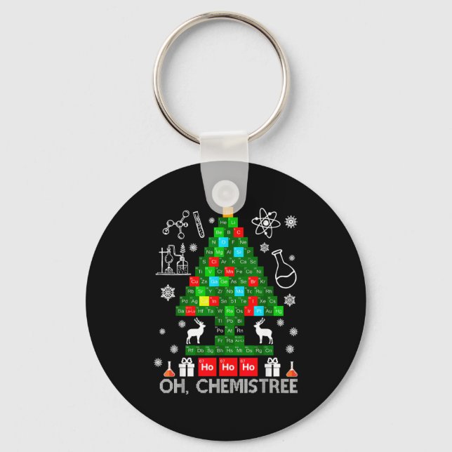 Chaveiro Oh Chemistree Scientist Chemical Christmas Xmas Te (Frente)