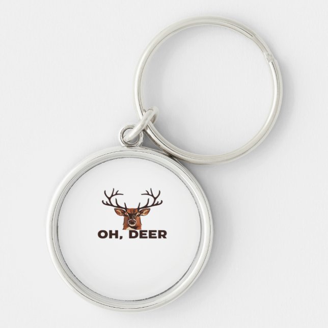 Chaveiro Oh Deer Design Moderno Limpo  (Frente)