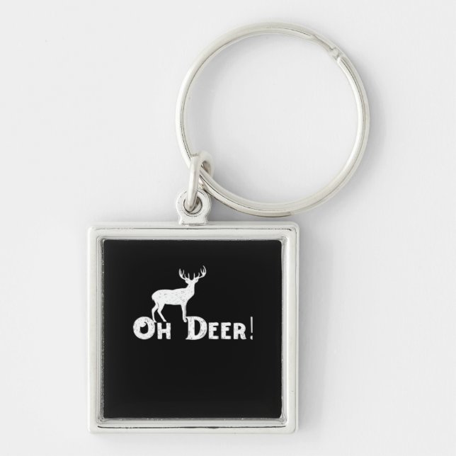Chaveiro Oh Deer Estilo Gráfico Limpo  (Frente)