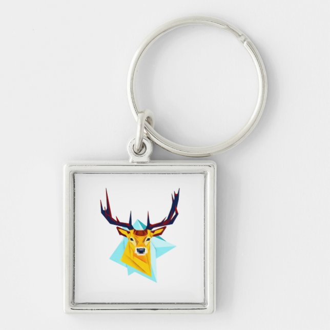 Chaveiro Oh Deer Estilo Rústico Mínimo  (Frente)
