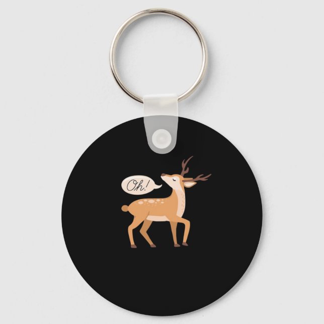 Chaveiro Oh Deer Minimal Clean Aesthetic Keychain (Frente)