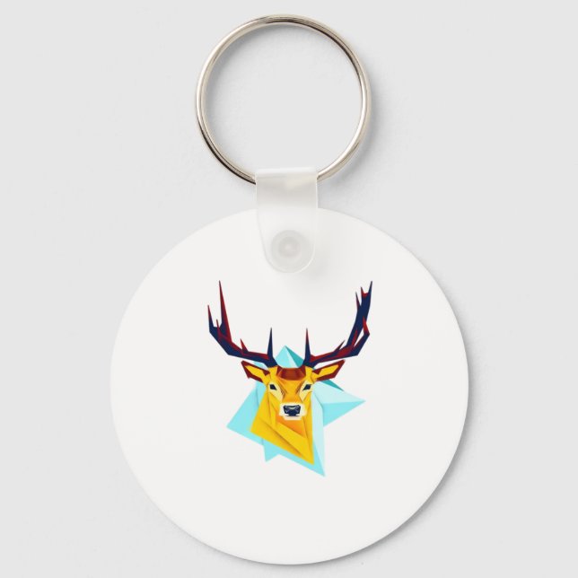 Chaveiro Oh Deer Minimal Rustic Style Keychain (Frente)