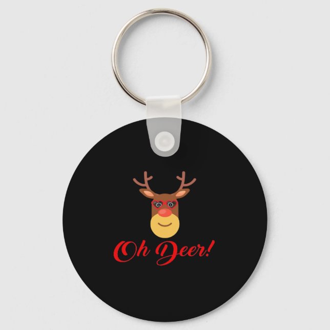 Chaveiro Oh Deer Retro Classic  Keychain (Frente)