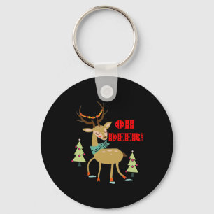 Chaveiro Oh Deer! Veado de Natal Com Árvores Presentes