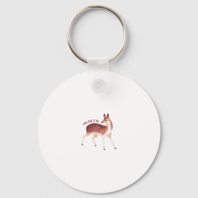 Chaveiro Oh Deer Whimsical Creative Design Keychain (Frente)