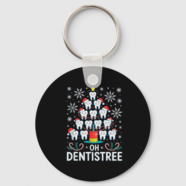 Chaveiro Oh Dentistree - Funny Christmas Tree Dental Hygien (Frente)