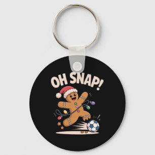 Chaveiro Oh Snap Biscoito de Natal Futebol Engraçado Natal