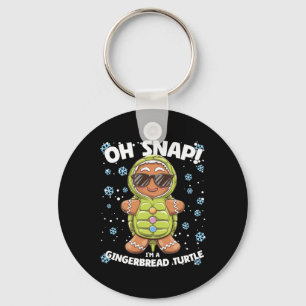 Chaveiro Oh Snap, eu sou uma tartaruga de gengibre de Natal