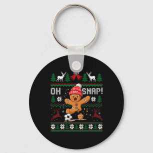Chaveiro Oh Snap Futebol Homem de Biscoito de Natal Natal X