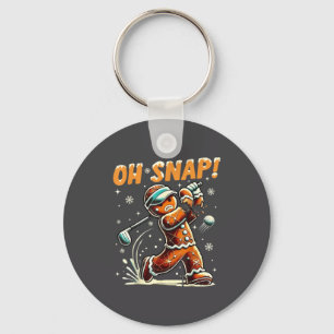 Chaveiro Oh Snap Gingerbread Golfista Golfe Natal Jogando G