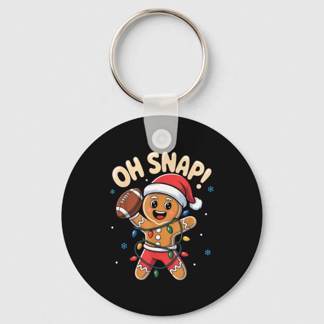 Chaveiro Oh Snap Gingerbread Man Christmas Football Kids Bo (Frente)