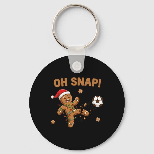 Chaveiro Oh Snap Homemem de Biscoito de Natal Futebol  (Frente)
