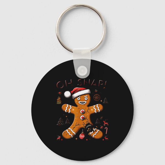 Chaveiro Oh Snap Homemem de Biscoito de Natal Piada Biscoit (Frente)