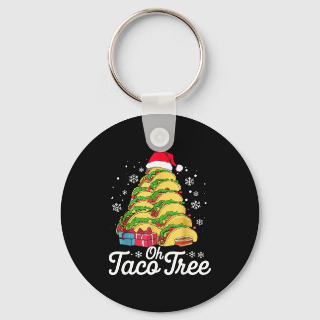 Chaveiro Oh Taco Tree Christmas Cute Xmas Mexican Food Love (Frente)